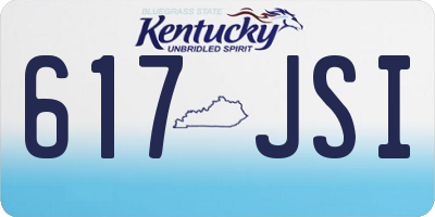 KY license plate 617JSI