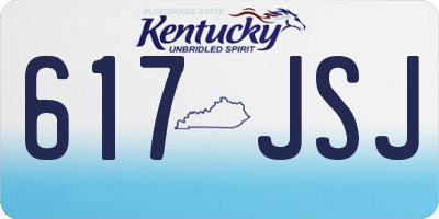 KY license plate 617JSJ