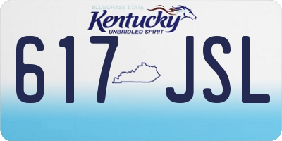 KY license plate 617JSL
