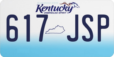 KY license plate 617JSP