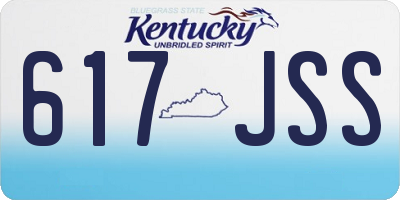 KY license plate 617JSS