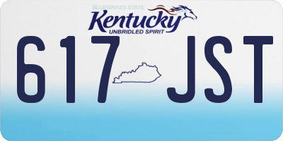 KY license plate 617JST