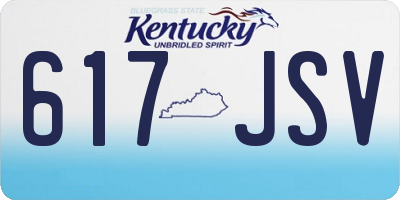 KY license plate 617JSV