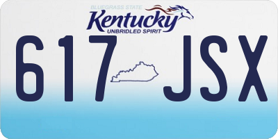 KY license plate 617JSX