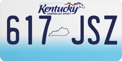 KY license plate 617JSZ