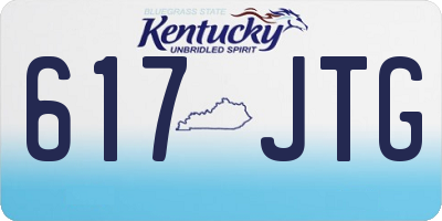 KY license plate 617JTG