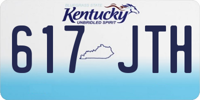 KY license plate 617JTH