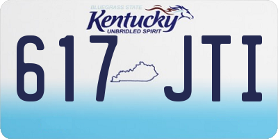 KY license plate 617JTI
