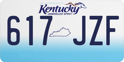 KY license plate 617JZF