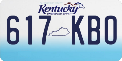 KY license plate 617KBO