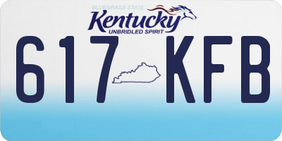 KY license plate 617KFB
