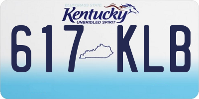 KY license plate 617KLB
