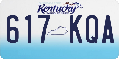 KY license plate 617KQA