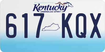 KY license plate 617KQX