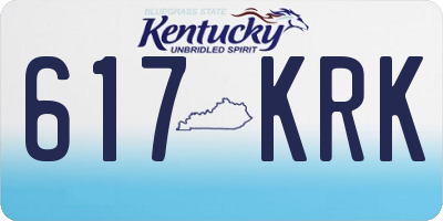 KY license plate 617KRK