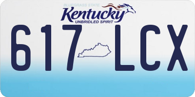 KY license plate 617LCX