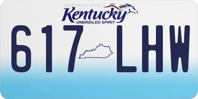 KY license plate 617LHW