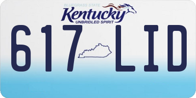 KY license plate 617LID