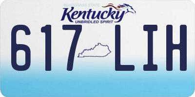 KY license plate 617LIH
