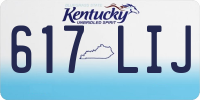 KY license plate 617LIJ