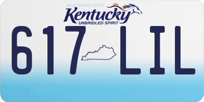 KY license plate 617LIL