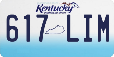 KY license plate 617LIM