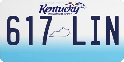 KY license plate 617LIN