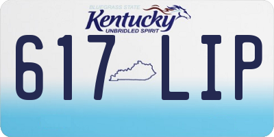 KY license plate 617LIP