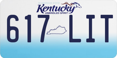 KY license plate 617LIT