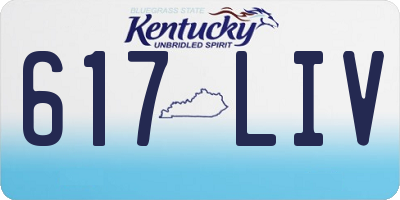 KY license plate 617LIV
