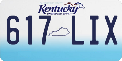KY license plate 617LIX