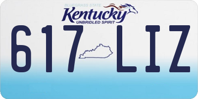 KY license plate 617LIZ