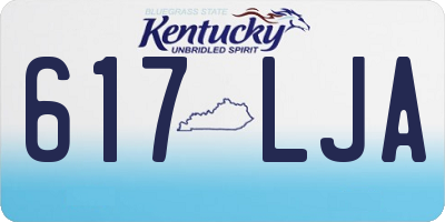 KY license plate 617LJA