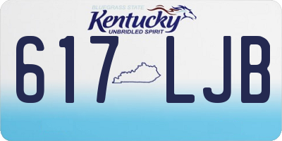 KY license plate 617LJB