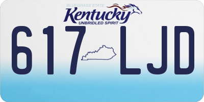 KY license plate 617LJD
