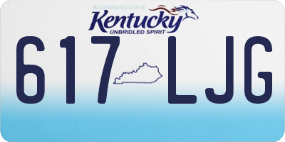 KY license plate 617LJG