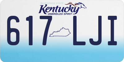 KY license plate 617LJI