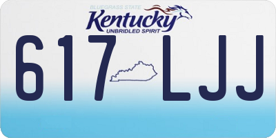 KY license plate 617LJJ