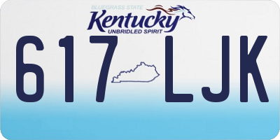 KY license plate 617LJK