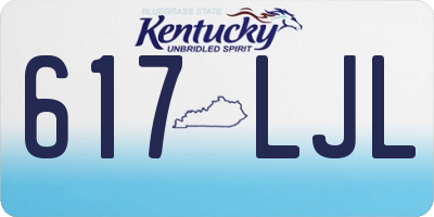 KY license plate 617LJL