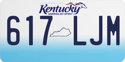 KY license plate 617LJM