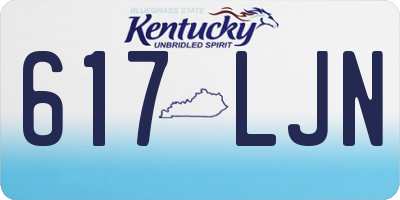 KY license plate 617LJN