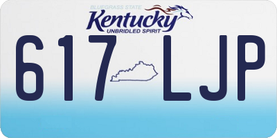 KY license plate 617LJP