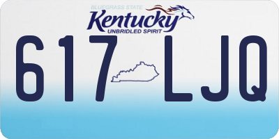 KY license plate 617LJQ