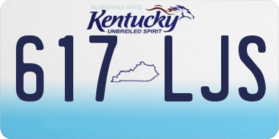 KY license plate 617LJS