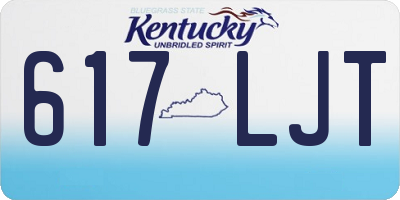 KY license plate 617LJT