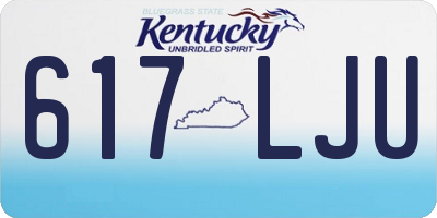 KY license plate 617LJU