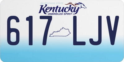 KY license plate 617LJV