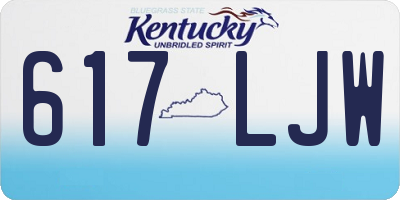 KY license plate 617LJW