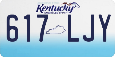 KY license plate 617LJY